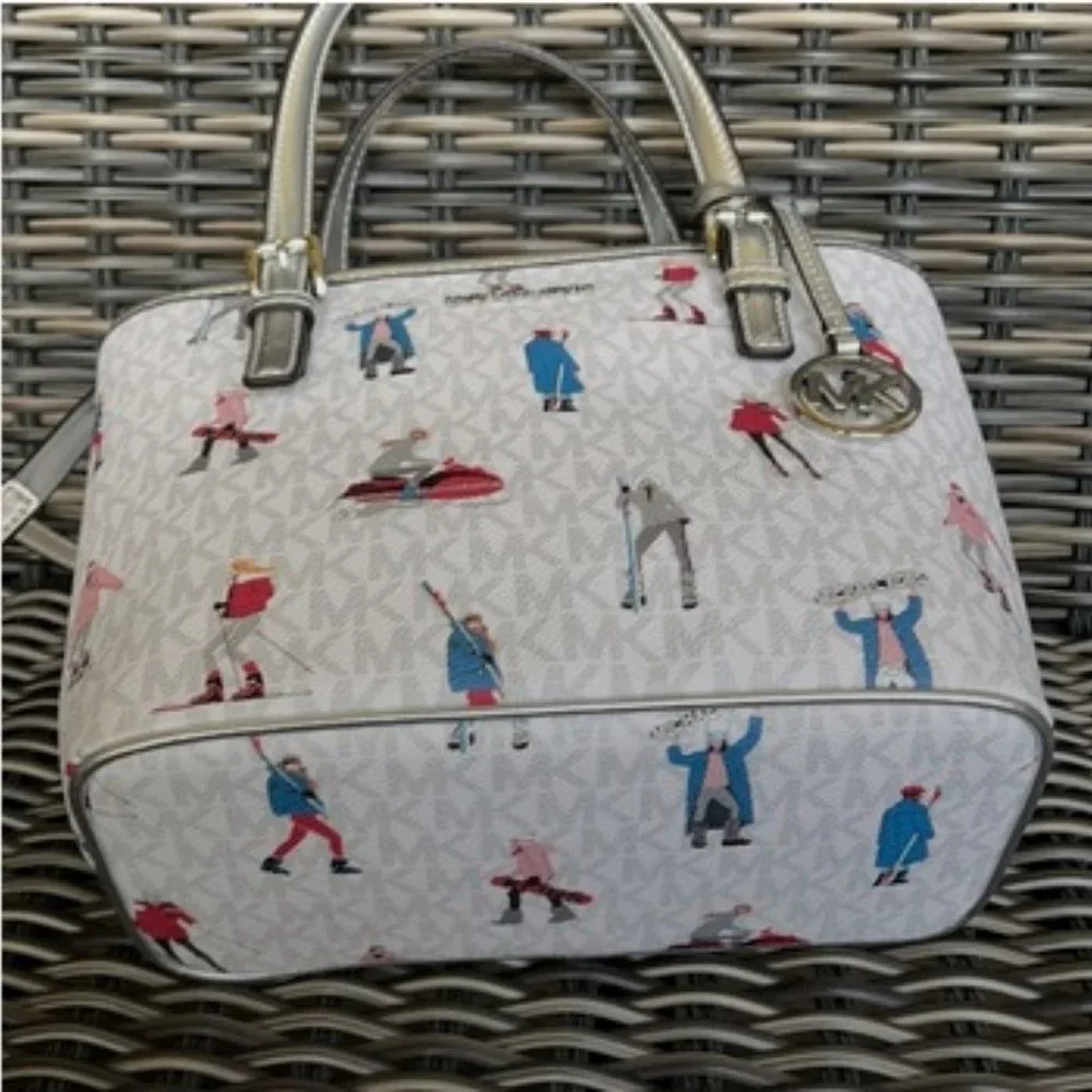 Michael Kors Jet Set Girls XS Convertible Satchel Bright White